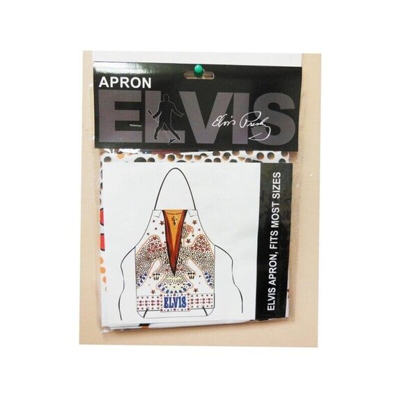 New Elvis Presley Jumpsuit Apron Kitchen Cooking Gift The King Photo Rock & Roll - Picture 4 of 4